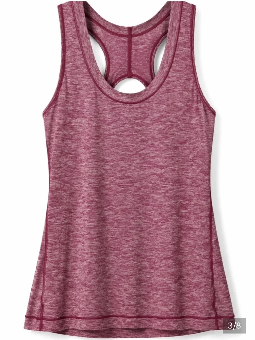 Athleta Nitro Heathered Rose Racerback Tank Medium - Picture 3 of 6